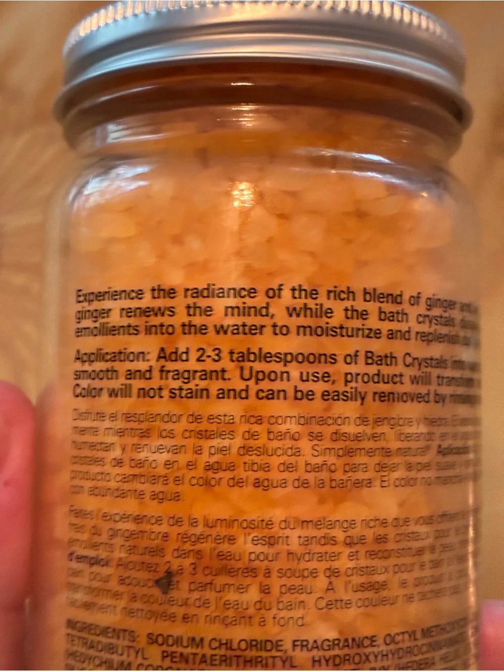 Ginger Bath Crystals - Yellow Renewing Bath Soak